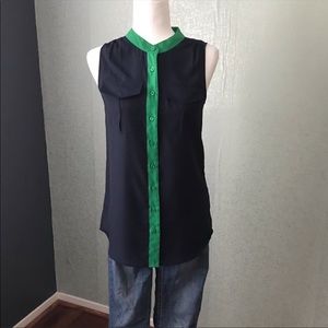 J. Crew Sleeveless Button Down